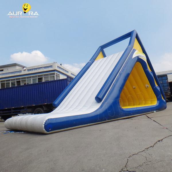 Quality Outdoor Party Inflatable Water Toys Floating Water Slide Climbing Wall Tower For Sea for sale
