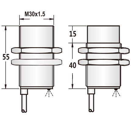 SR-SL-C30 Anti Impact Proximity Sensor M30 Proximity Inductive Switch FCC