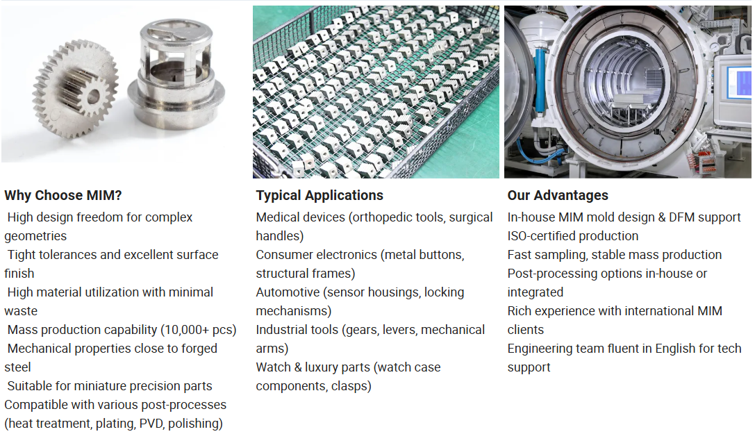High Precision Auto Spare Parts MIM Manufacturing