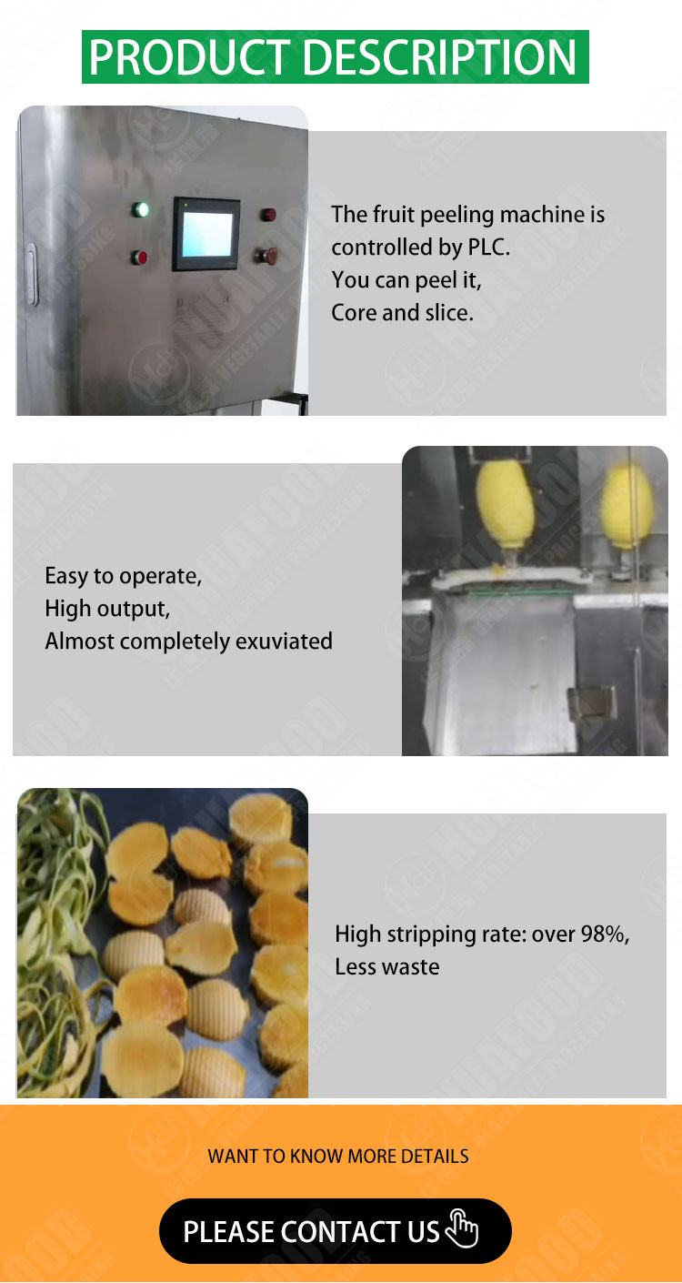 Pineapple Apple Peeling Automatic Food Processing Machines
