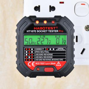 Open Neutral Plug Socket Tester ,  HT107E Wall Socket Tester