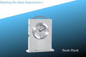China crystal clock/glass desk clock/desk clock/crystal clock/clock on sale