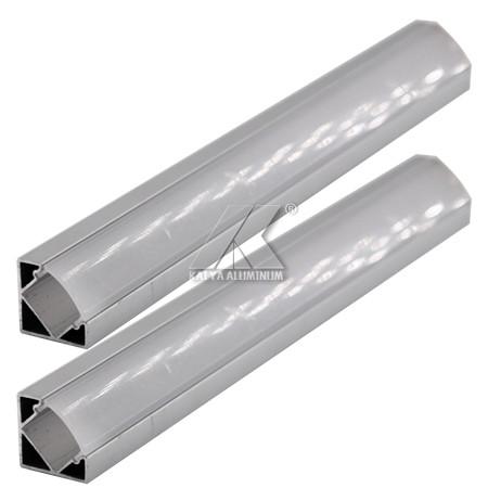 Quality 6063-T5 LED Aluminium Profile Transparent Cover Color Punching Processing for sale