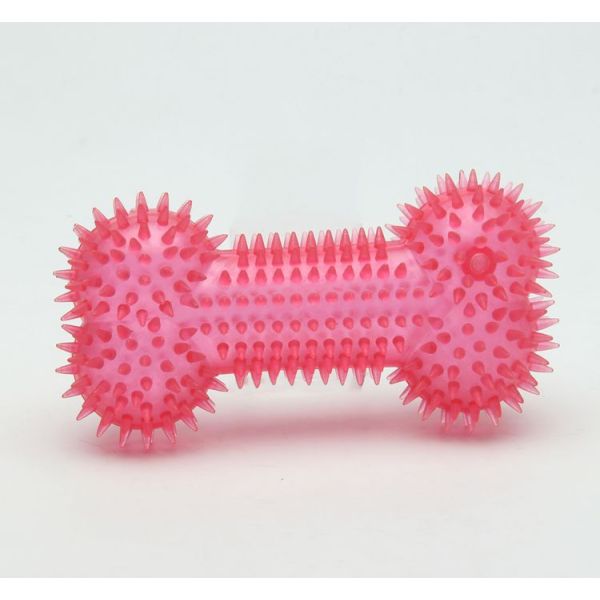 Customize Pink Plastic Toy Dog Bones ODM Service BSCI Certification