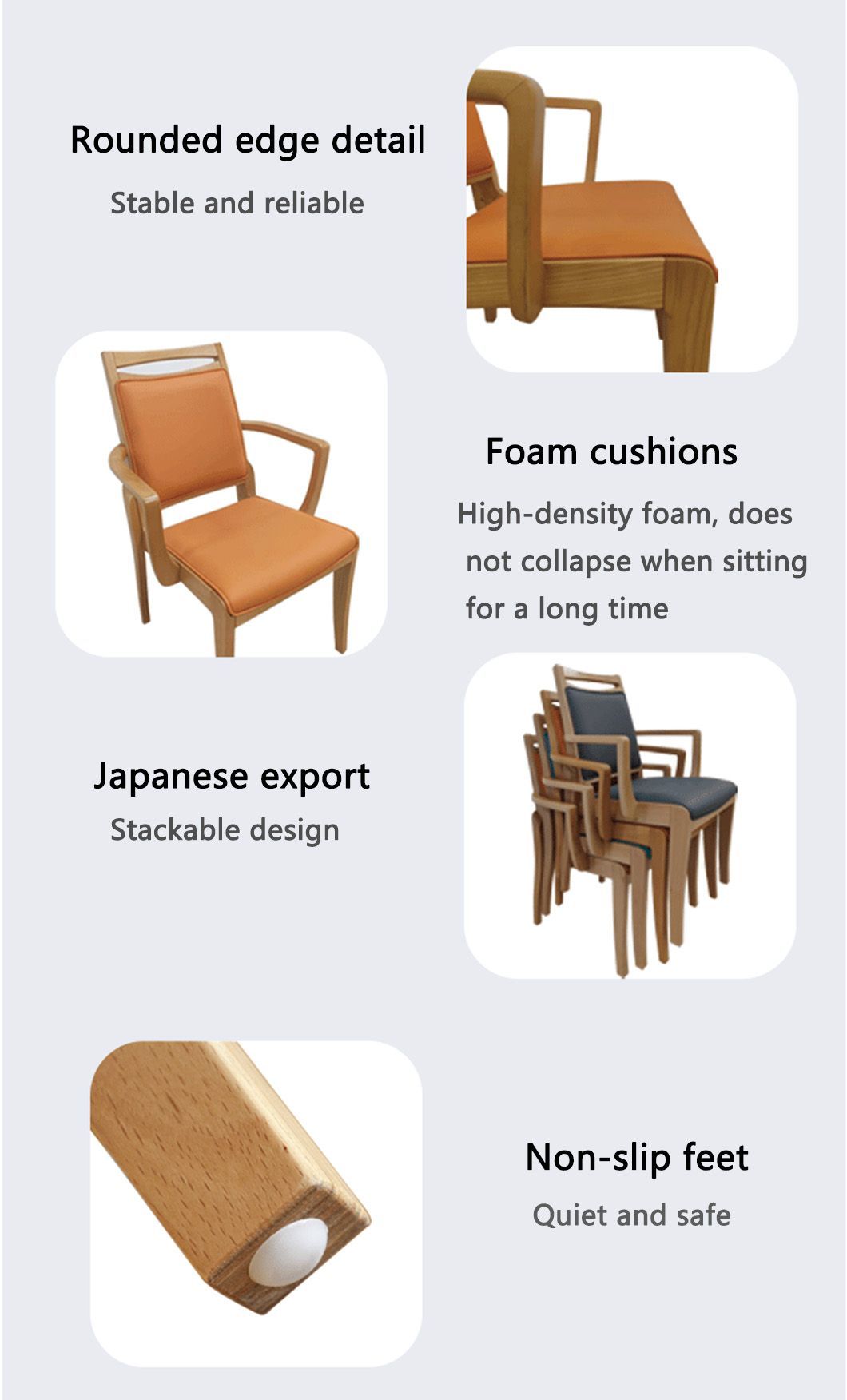 High-End Modern Comfortable Hotel Furniture Colorful Fabric Upholstery Wooden Restaurant Armchair in Banquet