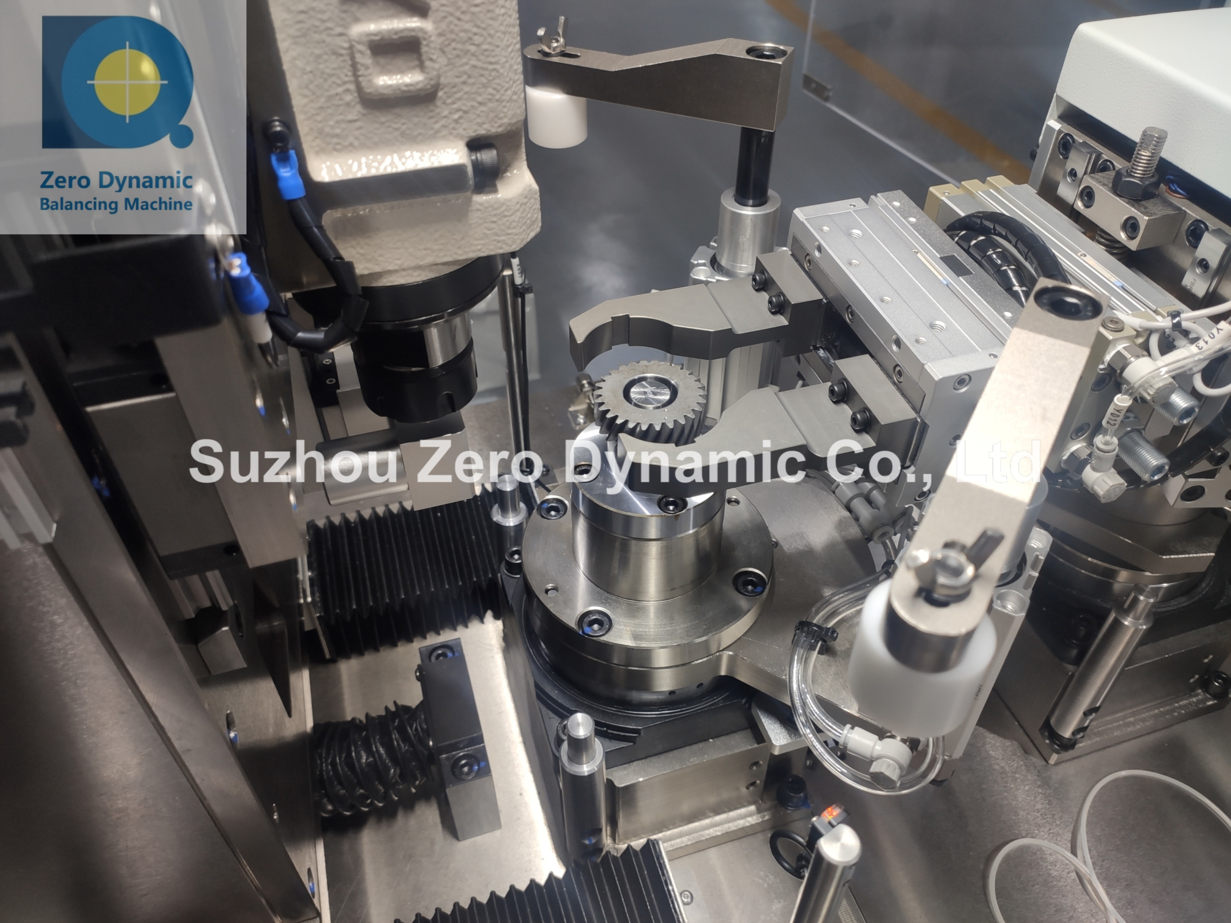 Two Station Gear Workpiece Single Plane Automatic Drilling Correction Balancing Machine
