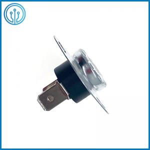 China 6.3mm Vertical Bimetal Thermostat Switch 10A 250V 60 Degree NC Manual Reset on sale