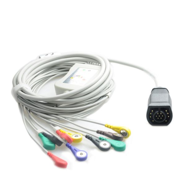 Adult 3m Zoll 10 Lead ECG EKG Cord 15 Pin For M And E Serie
