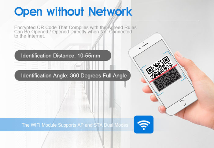TCP HTTP Weigand 26/34 Single Way On Line Offline Operation 12VDC QR NFC RFID GPU M1Reader For Access Control