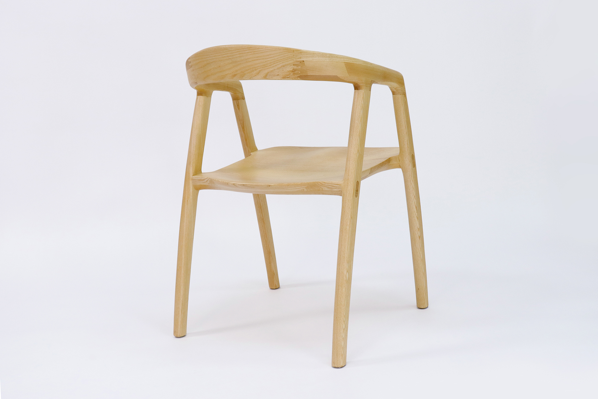 Solid Wood Dining Chair with Nitrolacquer Finish and NO Folded Design at Reasonable in Ash Wood