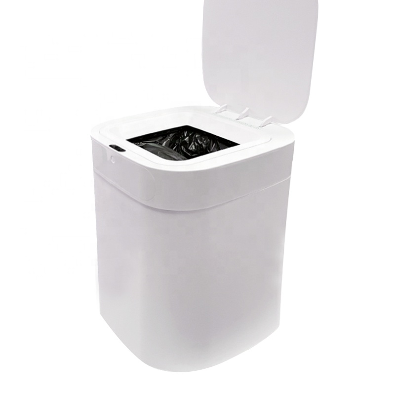 Plastic Self Changing Trash Can Touchless Motion Sensor Garbage Can 4 Gallon