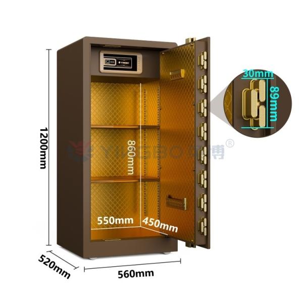 Quality Biometric Fingerprint Lock Safe Box For Home Security YB/RS-120 Coffee safety safe box for sale