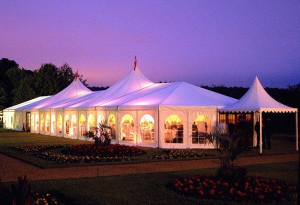 Quality Romantic Big Aluminium Event Tent 850 G / Sqm Pvc Roof Cover For Banquet for sale