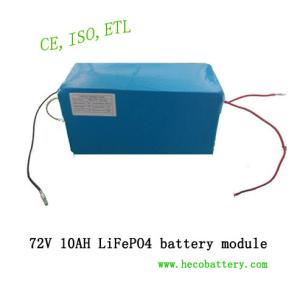China High Power Lithium Battery Module , 10Ah 72V Iron Phosphate Battery Pack on sale
