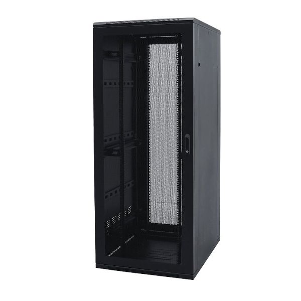 42U 19 Inch Equipment Rack , Rack Enclosure Server Cabinet With Castors