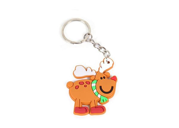 Quality Rubber Soft PVC Keychains Custom Create 3D Embossed Christmas Gifts for sale