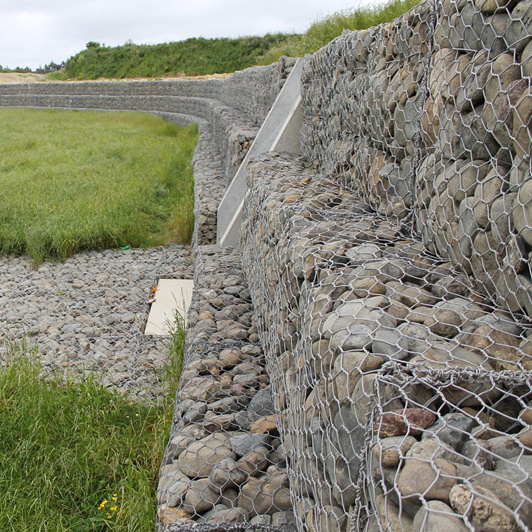 Gabion Box for Hot-Dipped Galvanized PVC Coated Retaining Wall in River Construction