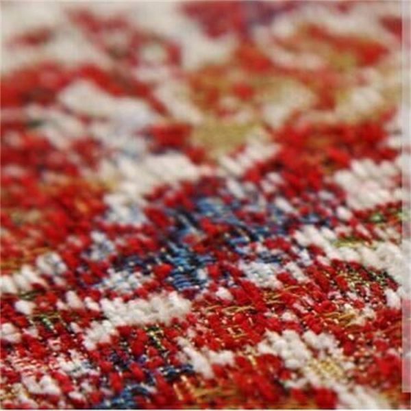 Luxury Hotel Step Rugs Carpet Wine Red Color Grid Pattern Classical Style