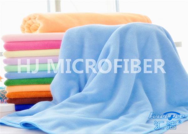 Quality Blue Microfiber Thick Hotel Extra Large Bath Towels Blue Warp-Knitted for sale