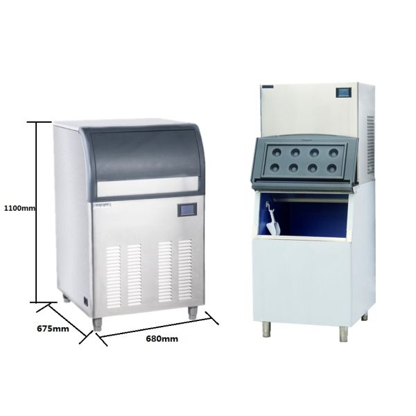 High Efficiency Integrated Ice Maker , Water Cooling Stainless Steel Ice Maker