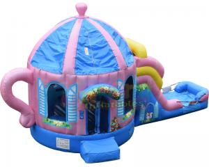 China Teapot Inflatable Combo Bounce Slide Custom Made Blow Up Attractions Structures on sale