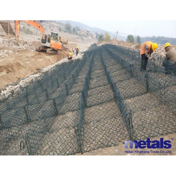 Heavy Zinc Coating Hot Dipped Galvanized Hexagonal Gabion Stone Box Anti Corrosion