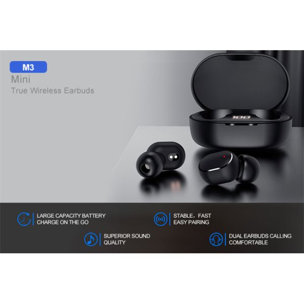 20Hz TWS Headset Dual Driver True Wireless Earbuds For Running