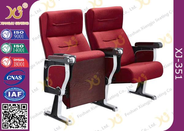 Quality University Classroom Fabric Cover Foldable Theatre Seating With ABS Tablet for sale