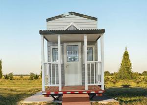 Buy cheap Ready Made Steel Frame Prefab Tiny House With Trailer On Wheels Little Houses For Sale product