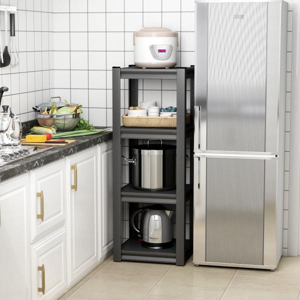 Quality 4 Tiers Double Column KD Structure Steel Shelf Rack for sale