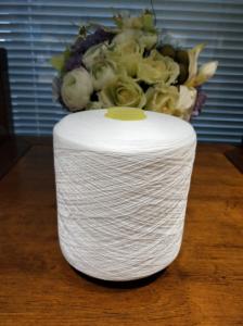 Buy cheap Raw White Poly Poly Core Spun Thread , 21S/2 Spun Polyester Yarn product