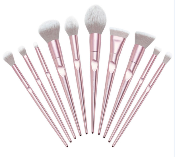 10pcs Rose Gold Makeup Brushes Set Professional Cosmetic Tools