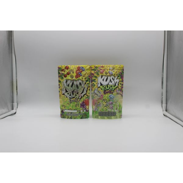Custom BoPET Mylar weed Bags Gravure Printing With Child Proof Zipper