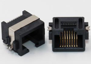 Buy cheap 90 Degree 8P8C SMT RJ45 Single Port , Latch Up Side Entry RJ45 LAN Jack product