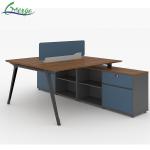 Productive Work Environment Open Space Office Workstation with 2 Shelves and 2