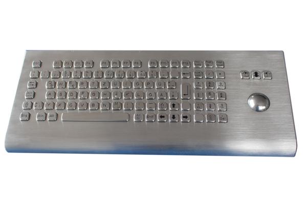 IP65 keyboard wall mountable industrial metal keyboard with trackball and