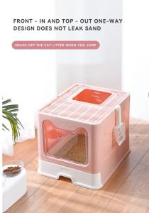Large Space Cat Litter Box Enclosed Box Foldable self cleaning litter box