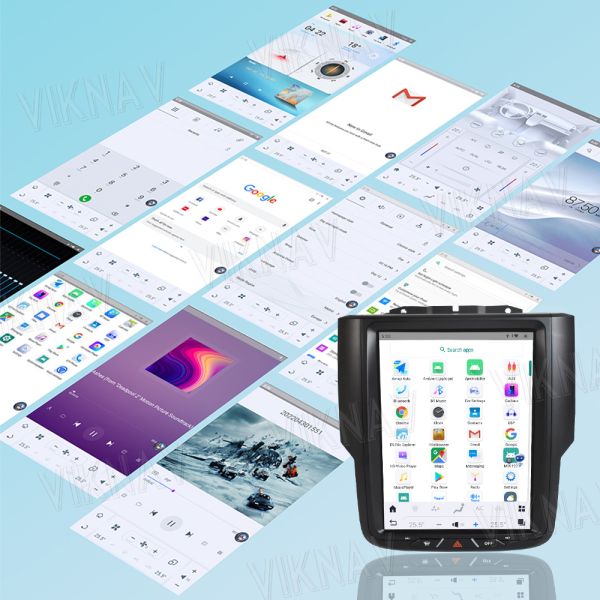 8 Core 10.4'' Android Car Radio Player For Dodge Ram 1500 2013 - 2018