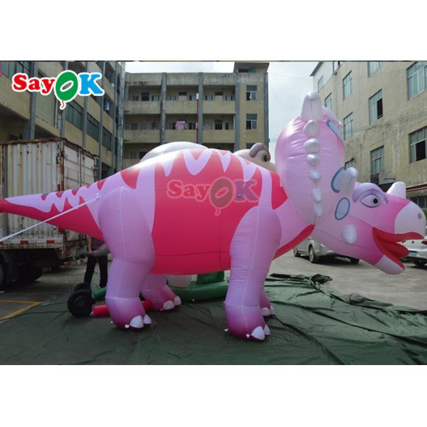 Inflatable Advertising Characters 4m Inflatable Giant Dinosaur For Festive Decoration Wind Resistance