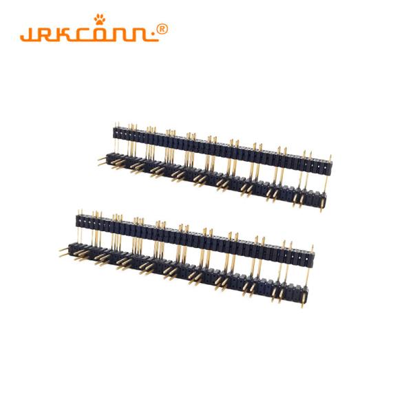 Quality Right Angle Header 2.54 MM Pin Smd Female Header Double Plastic RA Dip Type for sale