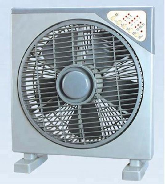 Quality Plastic 12 Inch AC Box Fan With Remote Control And 7.5 Hours Timer for sale