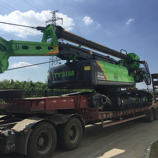 Foundation Pile Drilling Hydraulic Piling Rig With Rotary Angle Displacement Output Mechanism KR150C High Stability