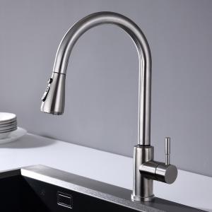 China Leak Free Cartridge High Arch Kitchen Faucet SUS304 Stainless Steel Faucet on sale