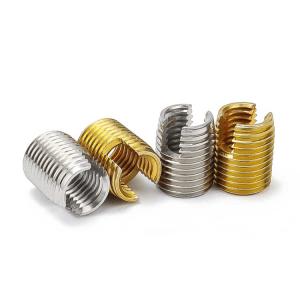 Buy cheap 304 316 8-32 M4 Self Tapping Thread Insert Yellow Chromated product