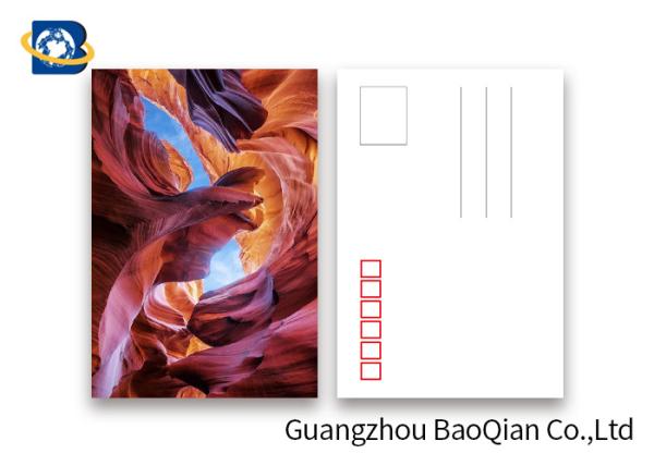 Quality Landscape Lenticular Postcards Printing , 3D Printing Images PET / PP Material for sale