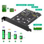 2 In 1 MSATA / M.2 NGFF SSD To Dual SATA3 Converter Adapter Card With Full