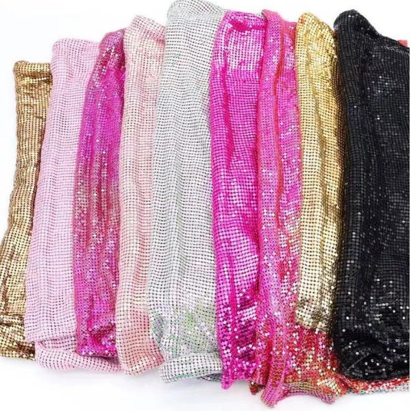 Lightweight Woven Metallic Chainmail Mesh Fabric For Garment Decoration