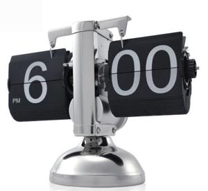 Internal Gear Operated Retro Flip Down Clock
