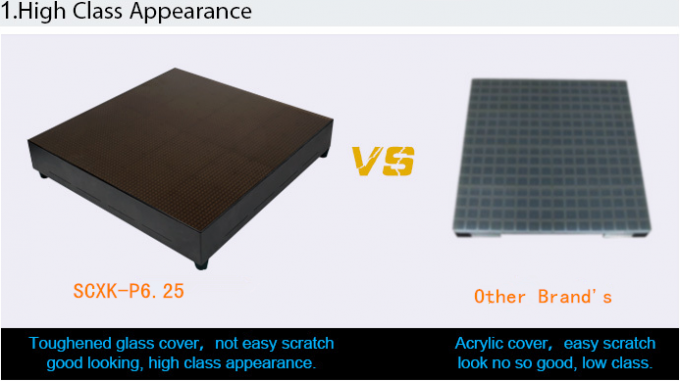 High Weight Load 3 In 1 SMD LED Dance Floor Outdoor P6.25 For Concert , Full Color portable led dance floor 1