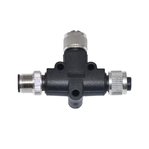Quality M12 Waterproof Connector M12  Assembly A Coding 4pins Circular Male T Type Connector for sale